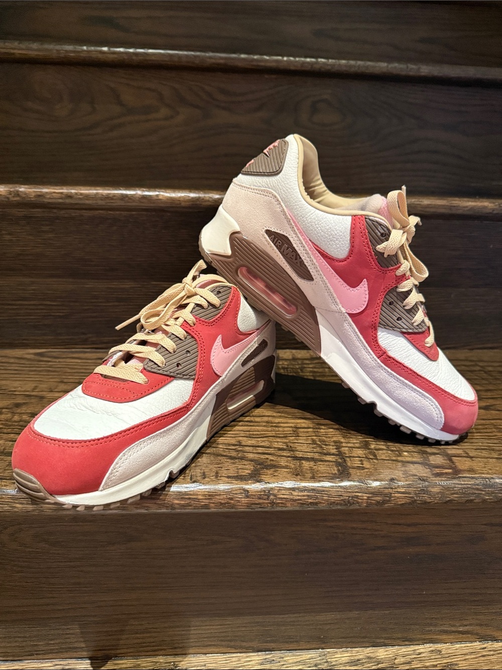 Nike Air Max Women's Sneakers in Red, Pink and Tan - Picture 2 of 5